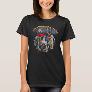 Weimaraner Pirate  Halloween Weim Dog T-Shirt