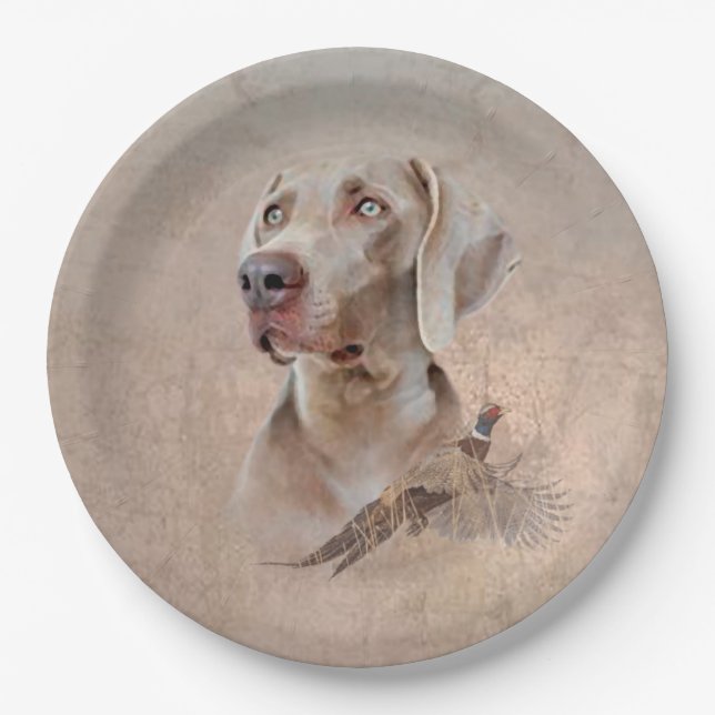 Weimaraner Poster Canvas Print Tapestes Acryl Pr Pappteller (Vorderseite)