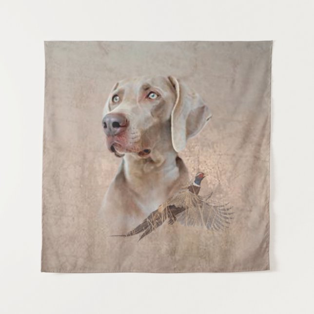 Weimaraner Poster Canvas Print Wandteppich (Vorderseite)