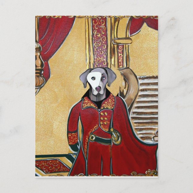 WEIMARANER POSTKARTE (Vorderseite)