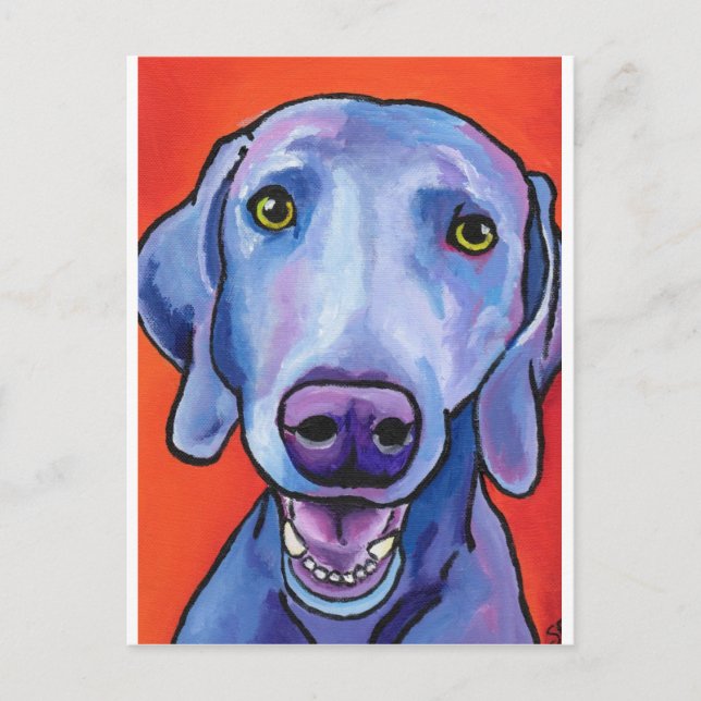 Weimaraner Postkarte (Vorderseite)