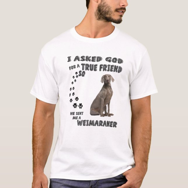 Weimaraner Quote Mom Weim Dad Costume, Cute Grey H T-Shirt (Vorderseite)
