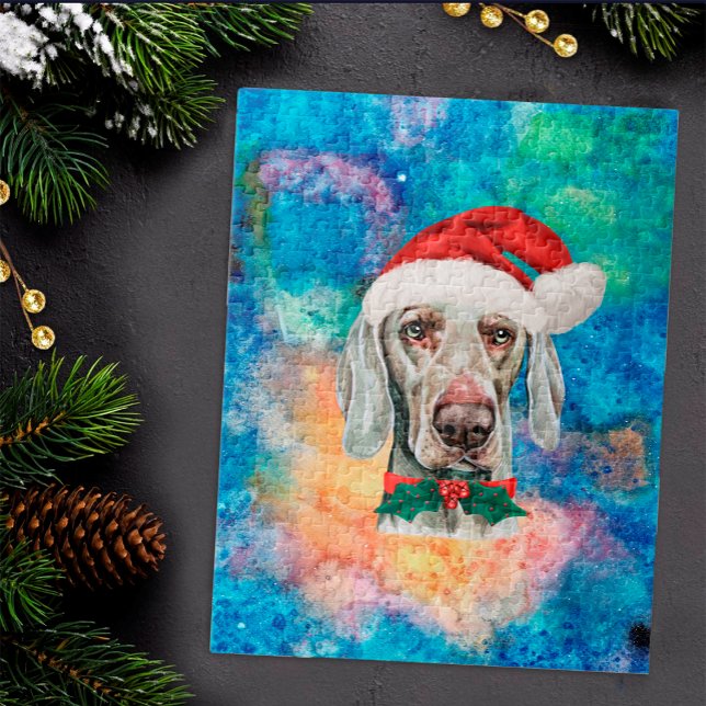 Weimaraner Rasse Hund Weihnachten Puzzle (Von Creator hochgeladen)