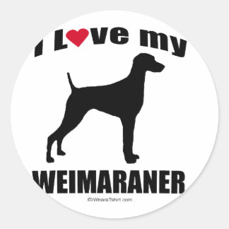 Weimaraner Runder Aufkleber