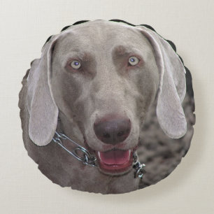 Weimaraner Rundes Kissen
