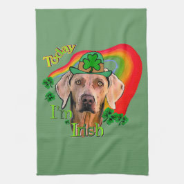 Weimaraner Saint Patricks Geschirrtuch