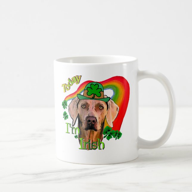 Weimaraner Saint Patricks Kaffeetasse (Rechts)