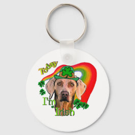 Weimaraner Saint Patricks Schlüsselanhänger