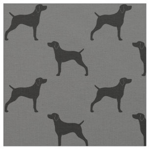 Weimaraner Silhouette-Muster Stoff