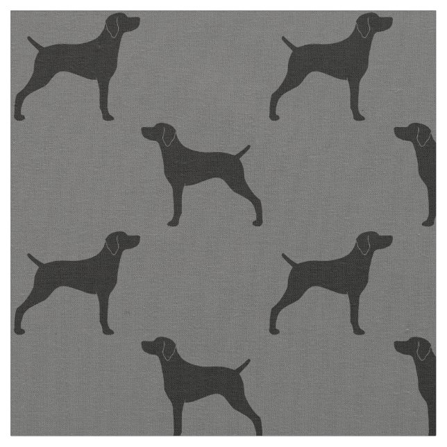 Weimaraner Silhouette-Muster Stoff (Nahaufnahme)