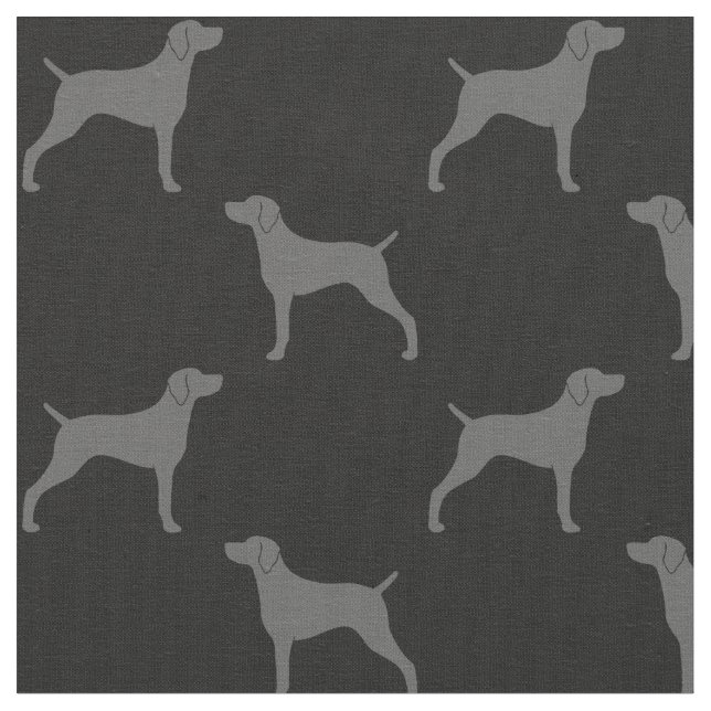Weimaraner Silhouette-Muster Stoff (Nahaufnahme)