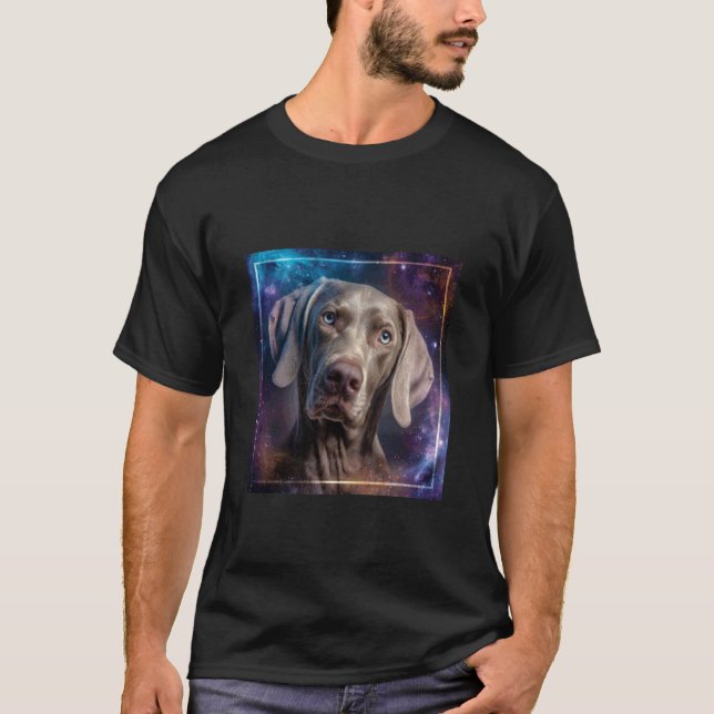 Weimaraner Space T-Shirt (Vorderseite)