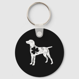 Weimaraner St Patricks Day Jungen Mädchen Shamroc Schlüsselanhänger