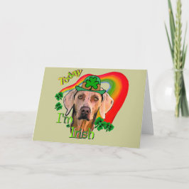 Weimaraner St. Patrick's Day Karte