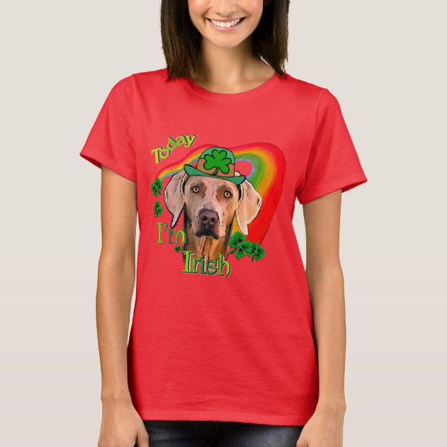 Weimaraner St. Patrick's Day T-Shirt (Vorderseite)