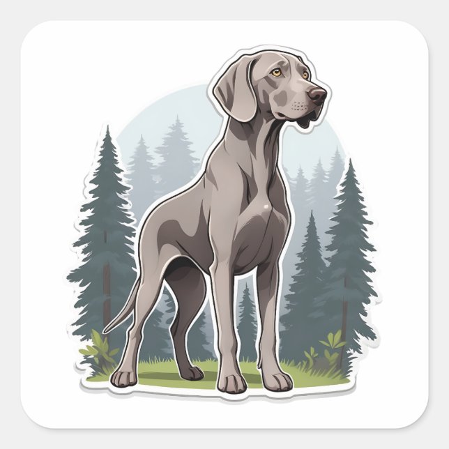 Weimaraner Sticker (Vorderseite)