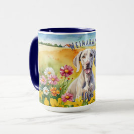 Weimaraner Sunrise Combo Tasse