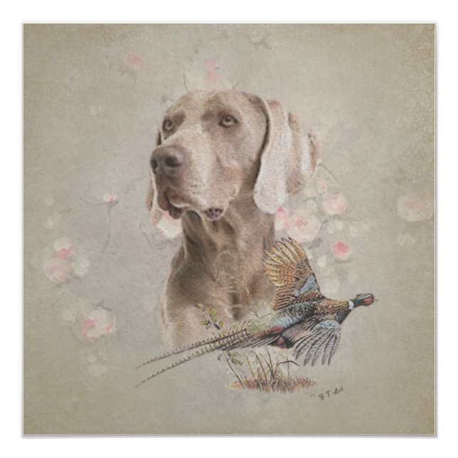 Weimaraner Tapestry Poster (Vorderseite)