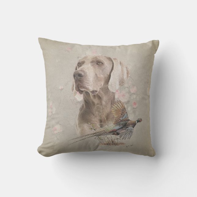 Weimaraner Tapisserie Poster Akryllische Drucktast Kissen (Vorderseite)