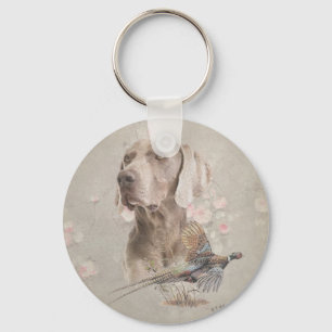 Weimaraner Tapisserie Poster Akryllische Drucktast Schlüsselanhänger