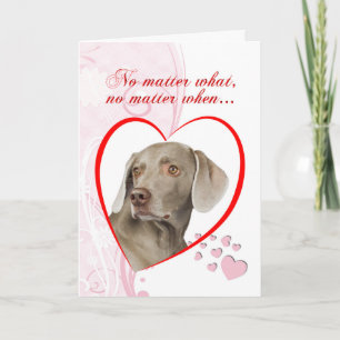 Weimaraner Valentine Feiertagskarte