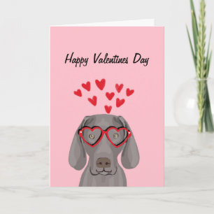 Weimaraner Valentine Liebe Feiertagskarte