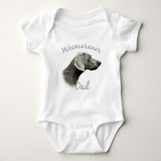 Weimaraner Vater 2 Baby Strampler (Vorderseite)