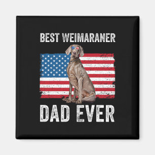 Weimaraner Vater American Flag Hund Lover Eigentüm Magnet