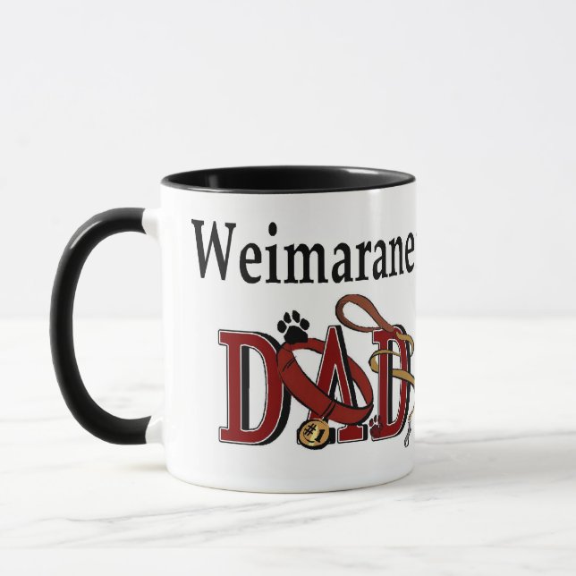 Weimaraner Vater Geschenke Tasse (Links)