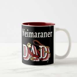 Weimaraner Vater Geschenke Zweifarbige Tasse