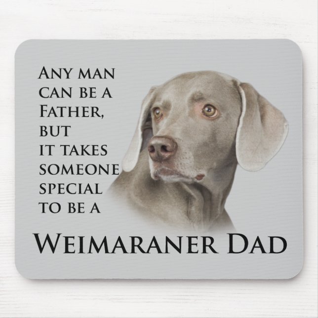 Weimaraner Vater-Magnet Mousepad (Vorne)