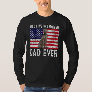 Weimaraner Vater US amerikanische Flagge Weimarane T-Shirt