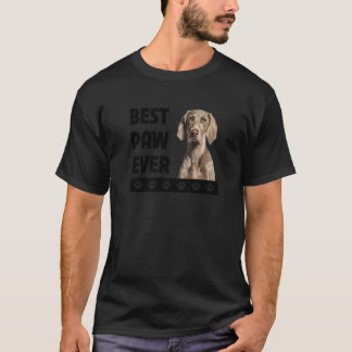 Weimaraner Vathers Day Hund Vater Beste Paw Ever D T-Shirt