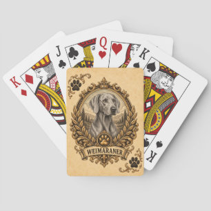 Weimaraner, Vintage Heritage Hund Spielkarten