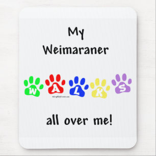 Weimaraner Walks Mousepad