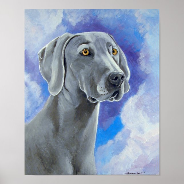 Weimaraner Wall Print Poster (Vorne)