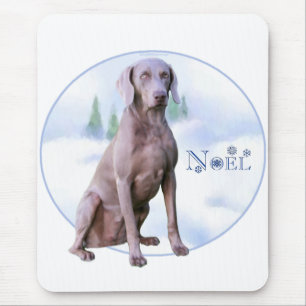Weimaraner Weihnachten Mousepad