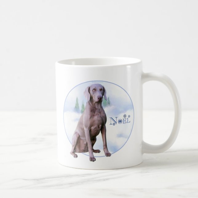 Weimaraner Weihnachten Tasse (Rechts)