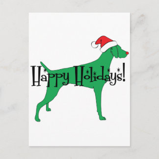 Weimaraner Weihnachtsfest Feiertagspostkarte
