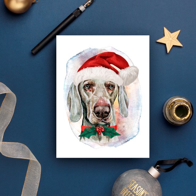 Weimaraner Weihnachtsgeschenke für Hunde Liebhaber Feiertagspostkarte (Von Creator hochgeladen)
