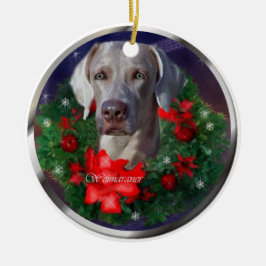 Weimaraner Weihnachtsgeschenke Keramik Ornament