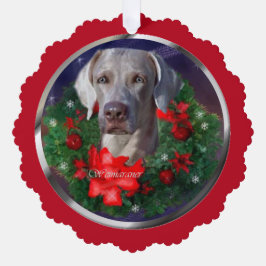 Weimaraner Weihnachtsgeschenke Ornament Karte