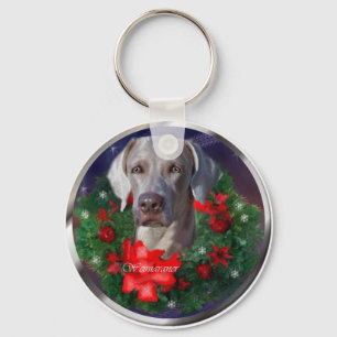 Weimaraner Weihnachtsgeschenke Schlüsselanhänger