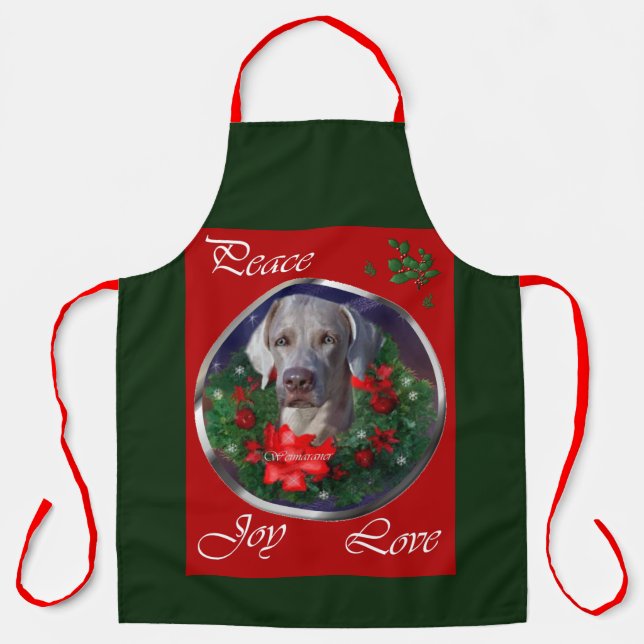 Weimaraner Weihnachtsgeschenke Schürze (Vorderseite)