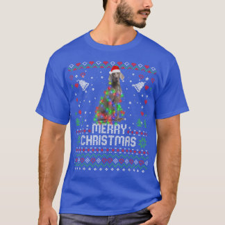 Weimaraner Weihnachtsmannmütze Dog Christmas Tree  T-Shirt