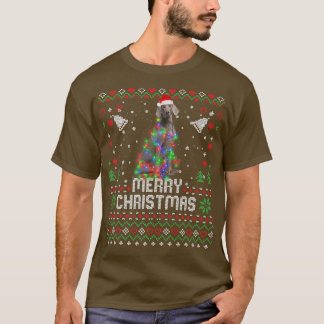 Weimaraner Weihnachtsmannmütze Dog Christmas Tree  T-Shirt