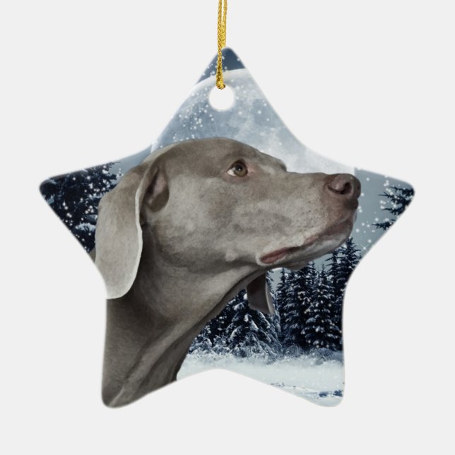Weimaraner Weihnachtsschmuck (Vorne)