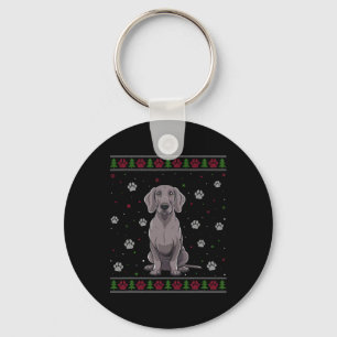 Weimaraner Weihnachtssüßer Xmas Haustier Hund L Schlüsselanhänger