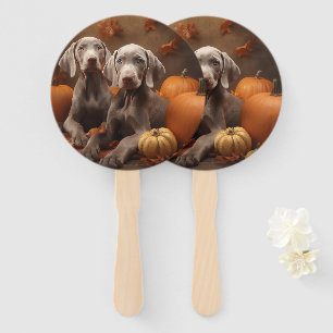 Weimaraner Welpe Autumn Delight Pumpkin Fächer