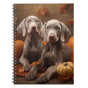 Weimaraner Welpe Autumn Delight Pumpkin Notizblock